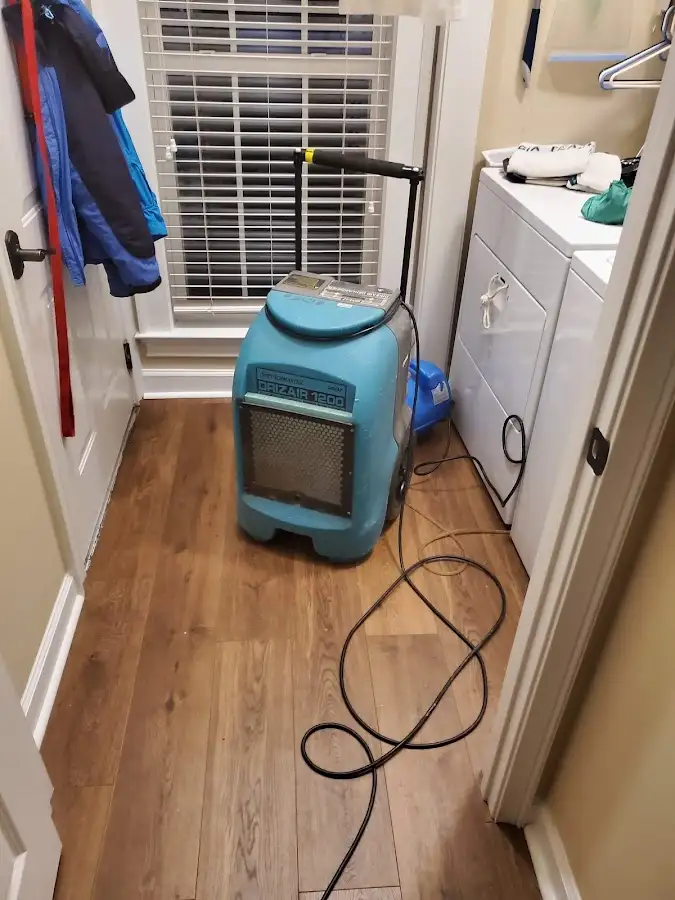 Commercial dehumidifier deployed for Flood Damage Cleanup in Calumet